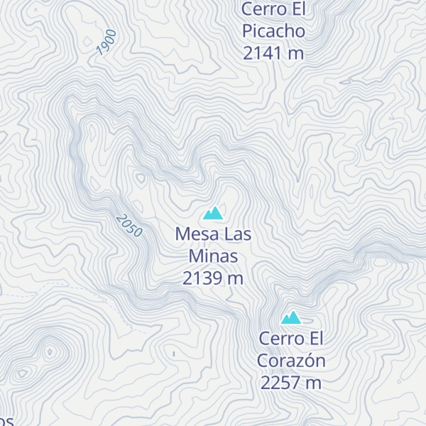 Map of Mesa Las Minas