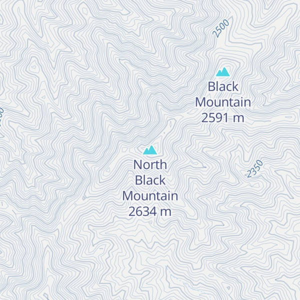 Map of North Black Mountain