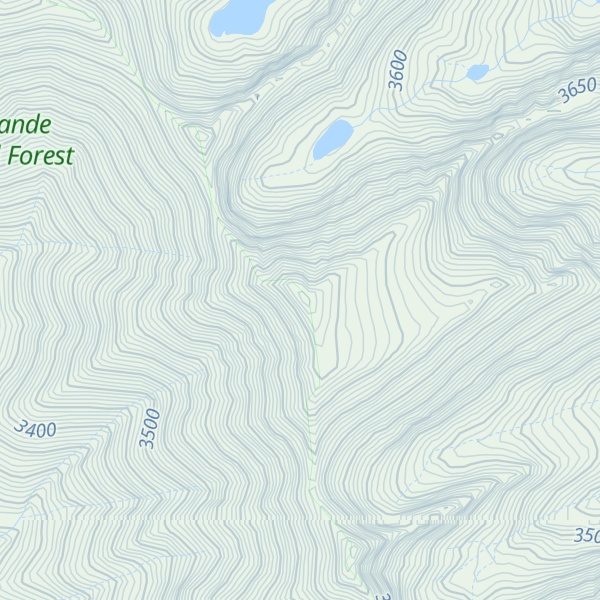 Map of Bushnell Peak