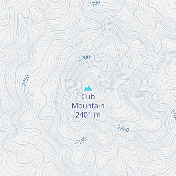 Map of Cub Mountain