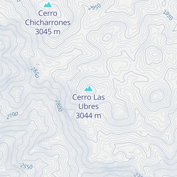 Map of Cerro Las Ubres
