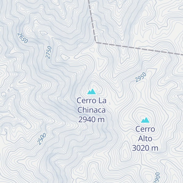 Map of Cerro La Chinaca