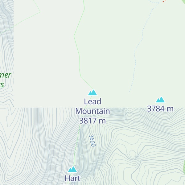 Map of Lead Mountain