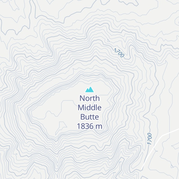 Map of North Middle Butte