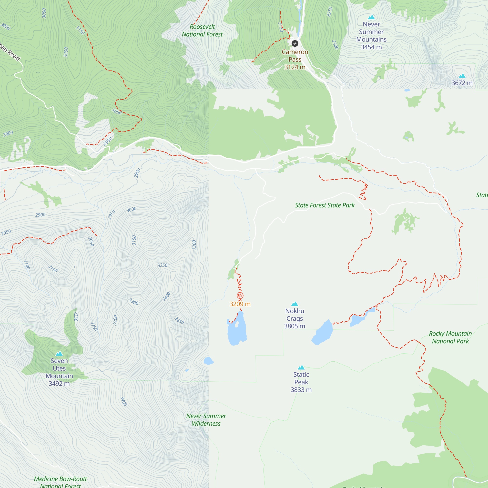 Nokhu Hut map