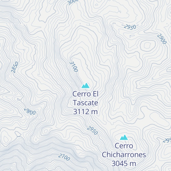 Map of Cerro El Tascate
