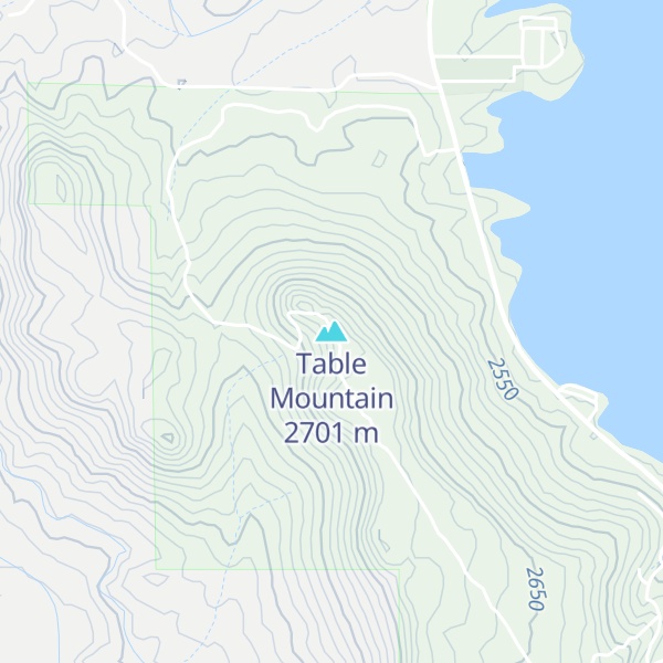 Map of Table Mountain