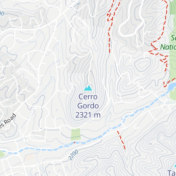 Map of Cerro Gordo