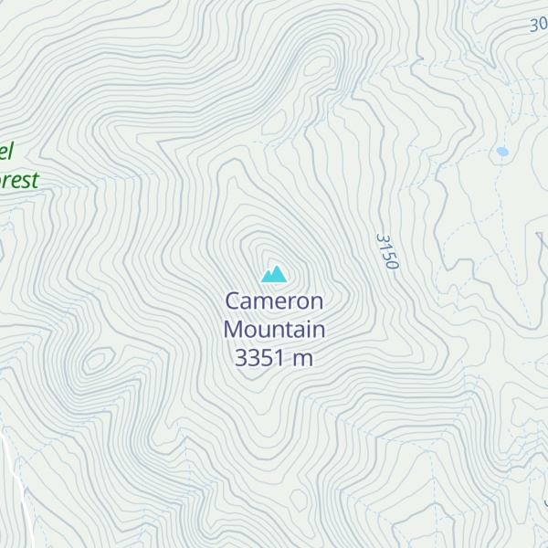 Map of Cameron Mountain