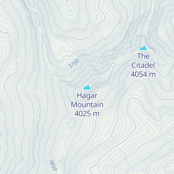 Map of Hagar Mountain