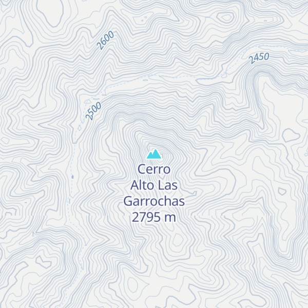 Map of Cerro Alto Las Garrochas
