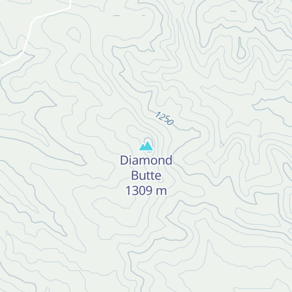 Map of Diamond Butte
