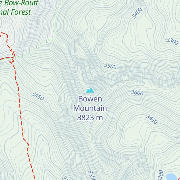 Map of Bowen Mountain