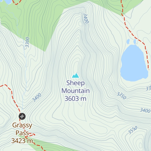 Map of Sheep Mountain