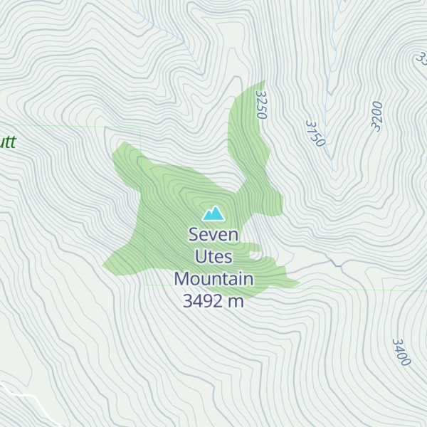 Map of Seven Utes Mountain
