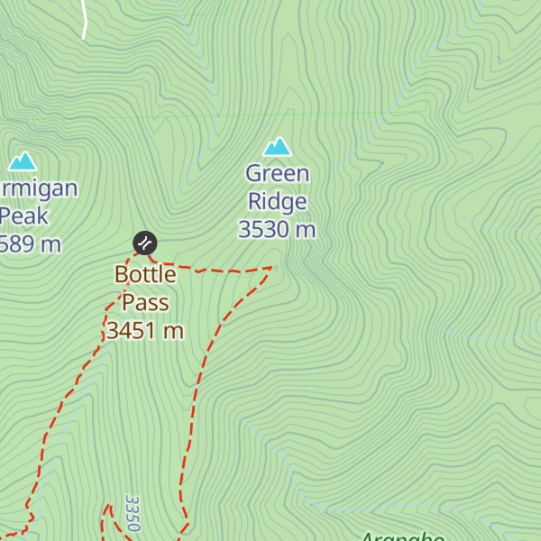 Map of Bottle Peak