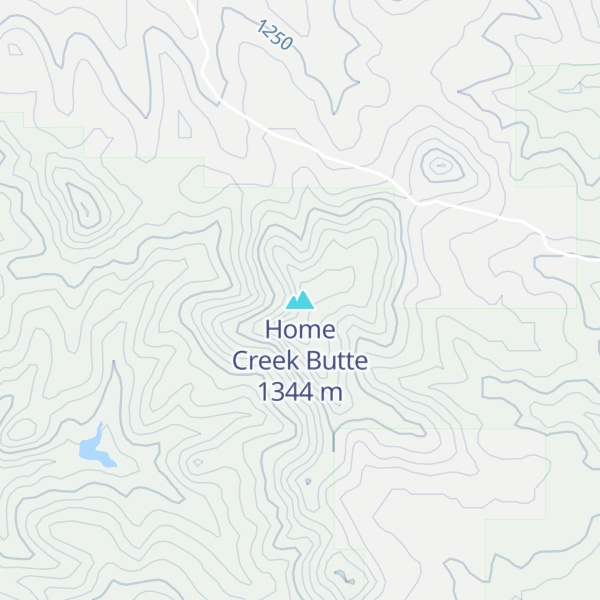 Map of Home Creek Butte