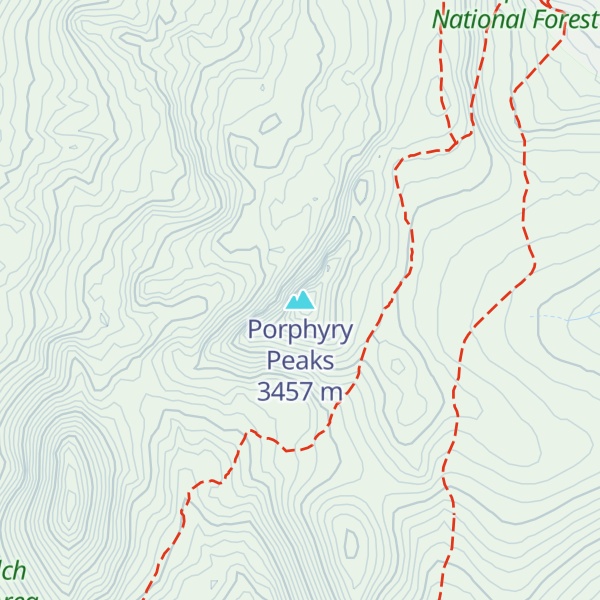 Map of Porphyry Peaks