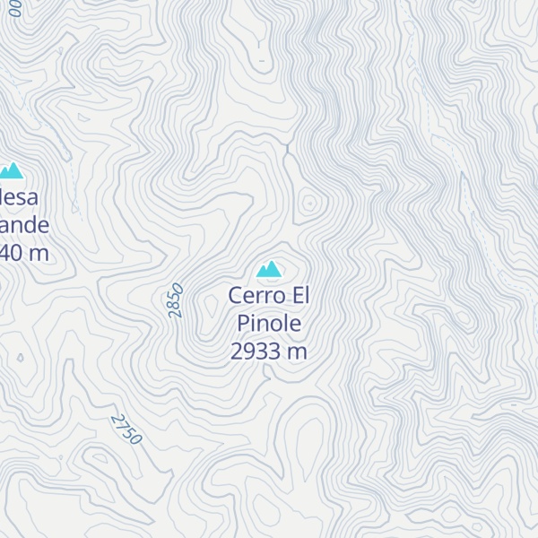 Map of Cerro El Pinole