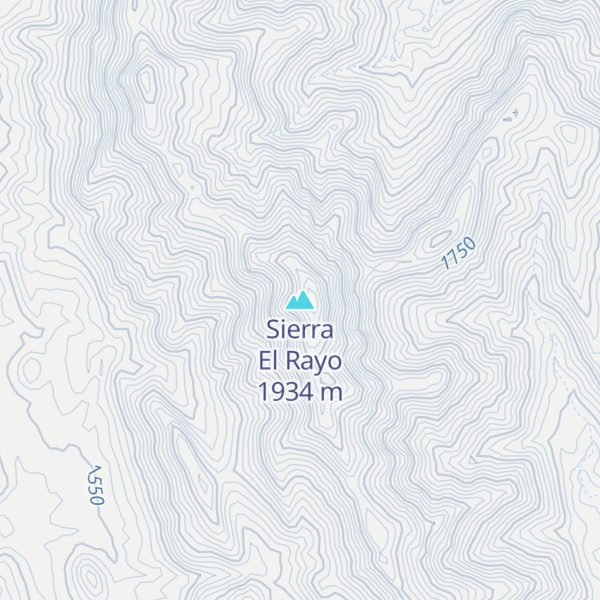Map of Sierra El Rayo