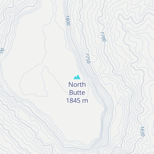 Map of North Butte