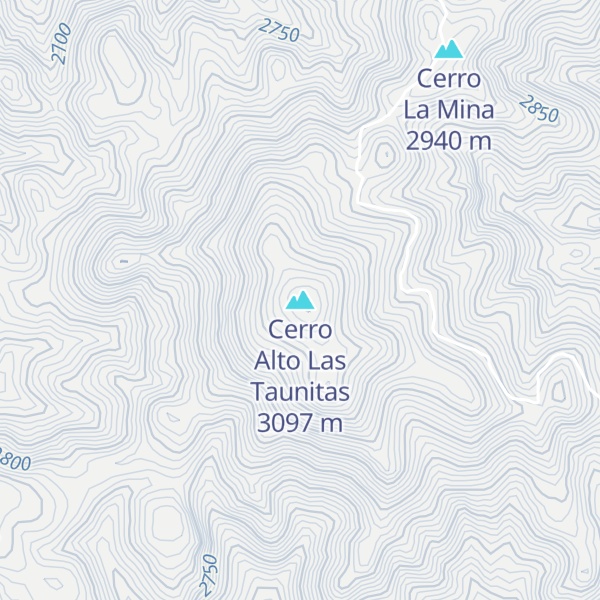 Map of Cerro Alto Las Taunitas