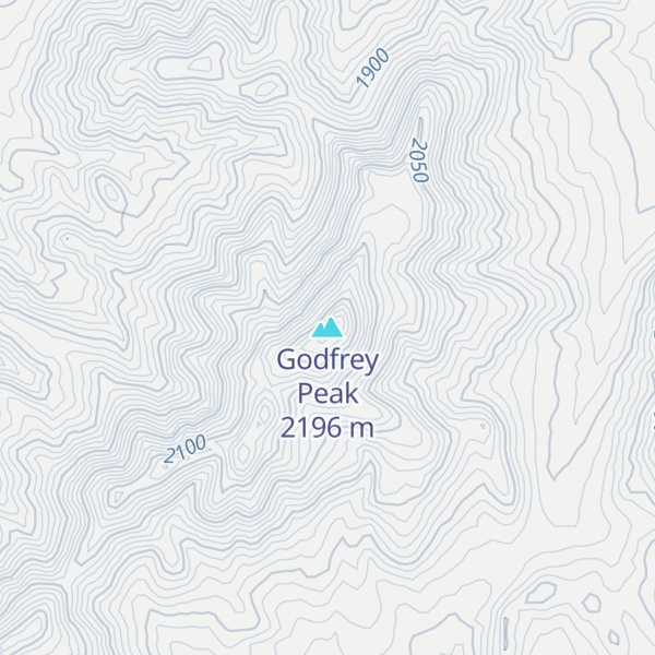 Map of Godfrey Peak