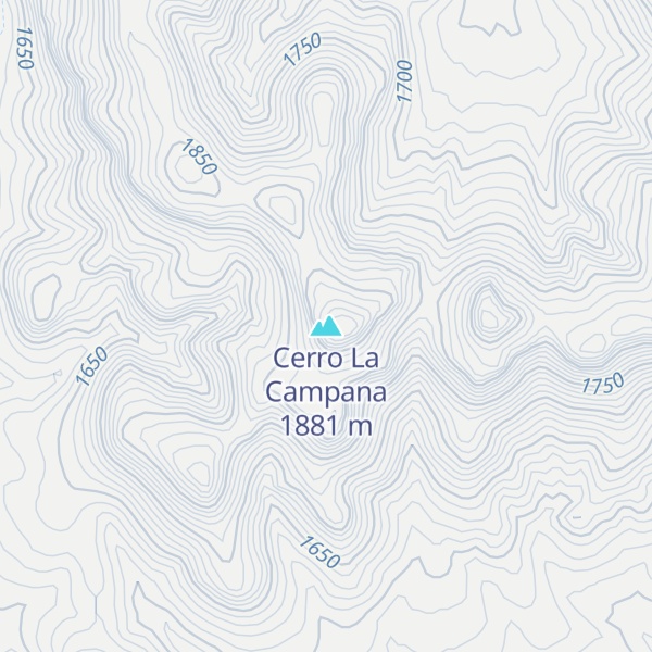 Map of Cerro La Campana