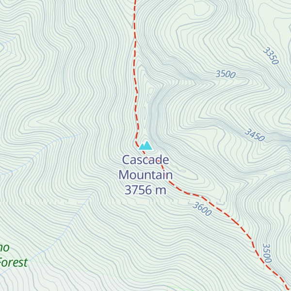 Map of Cascade Mountain