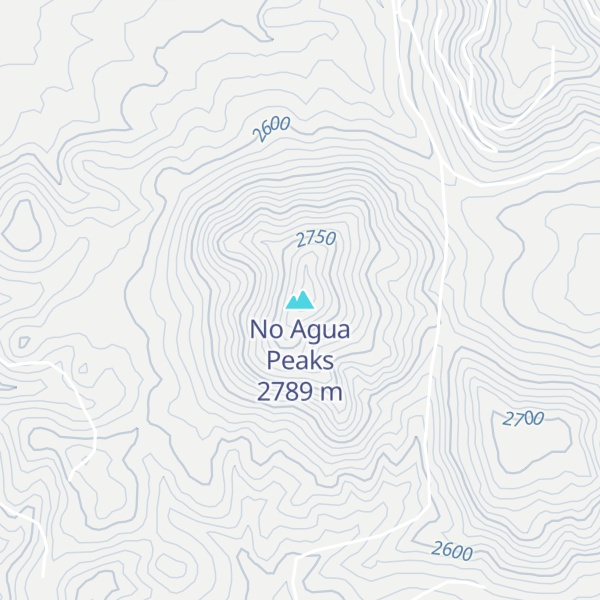 Map of No Agua Peaks