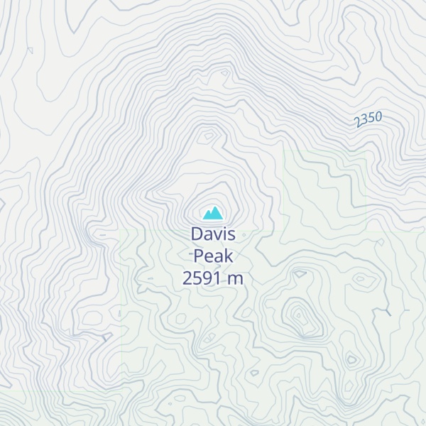 Map of Davis Peak