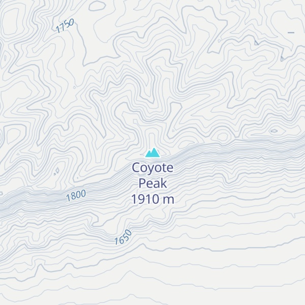 Map of Coyote Peak
