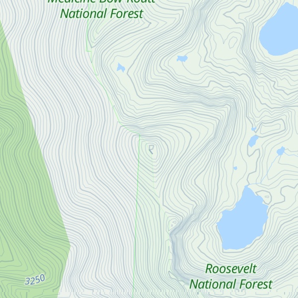 Map of North Rawah Peak