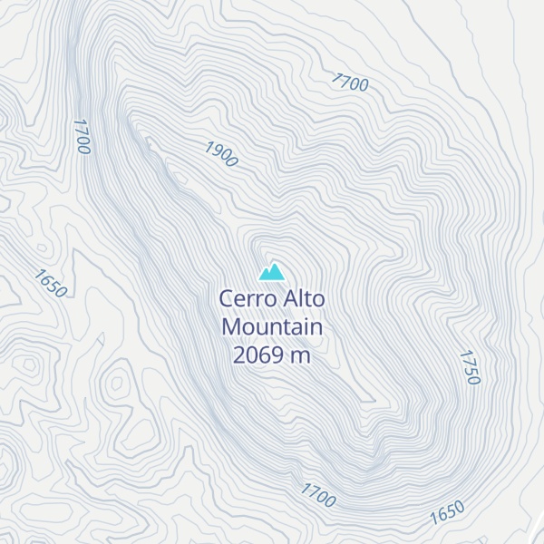 Map of Cerro Alto Mountain