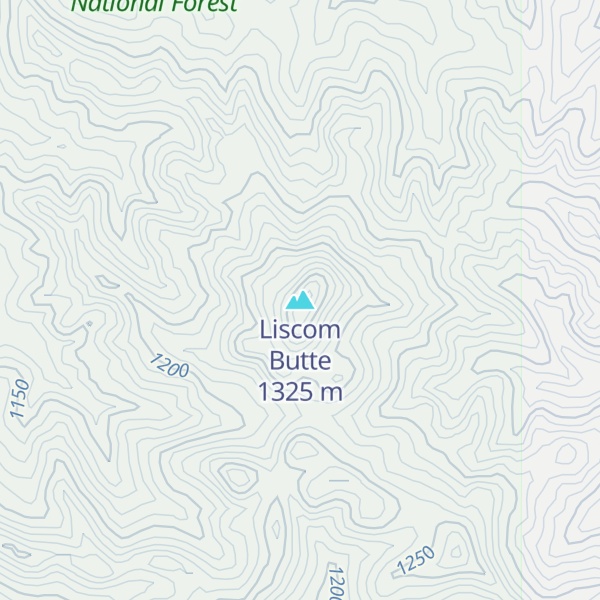 Map of Liscom Butte