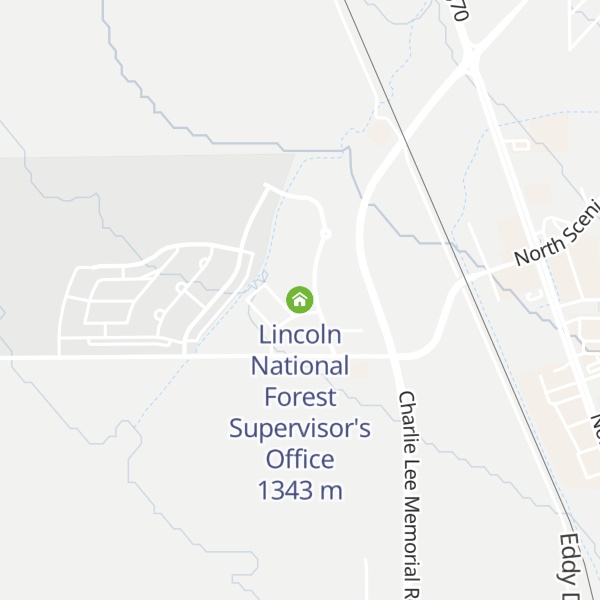 Map of Lincoln National Forest Supervisor's Office