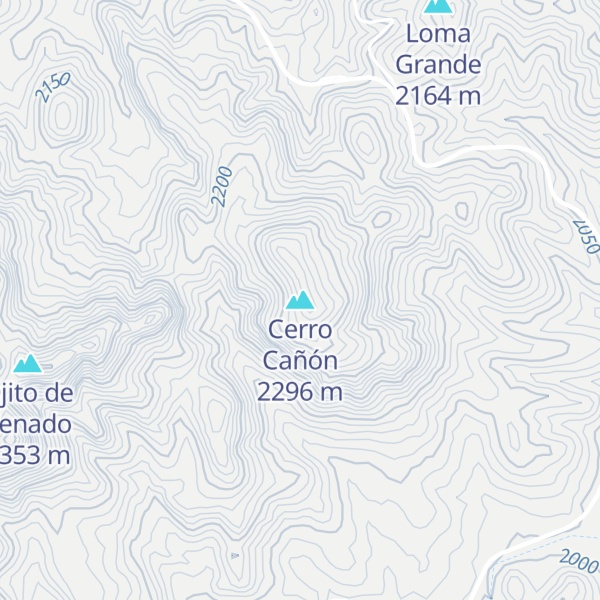Map of Cerro Cañón