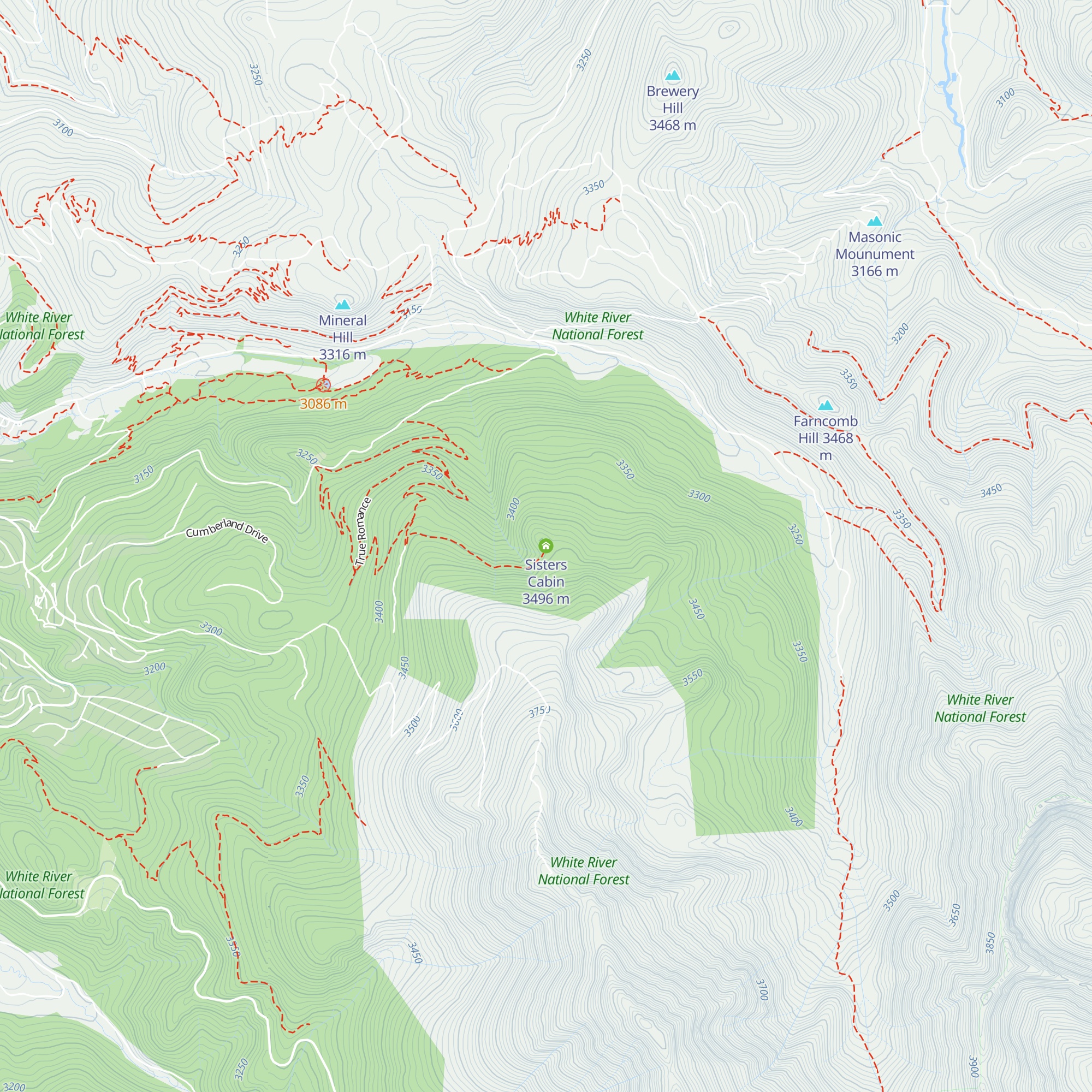 Sisters Cabin map