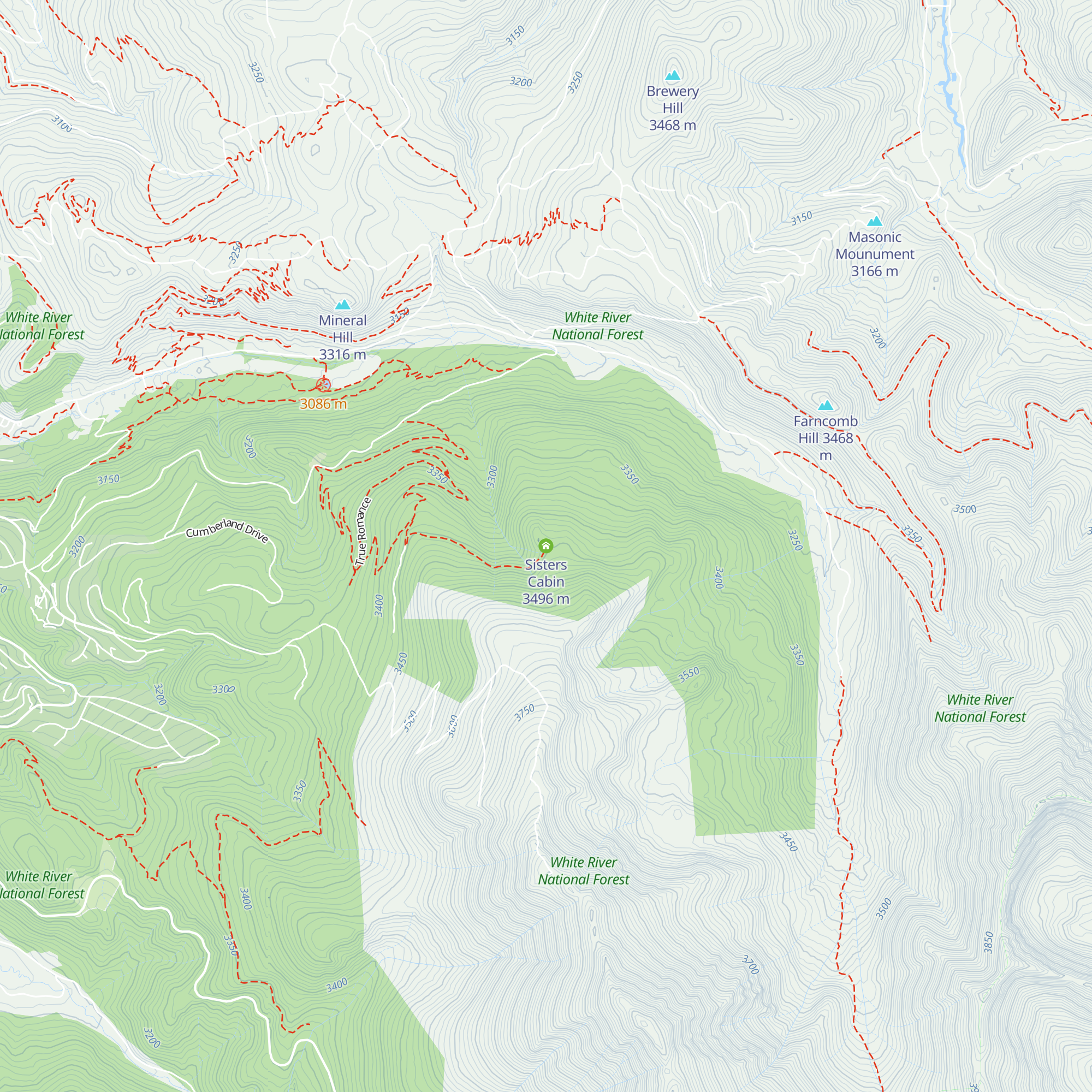 Sisters Cabin map