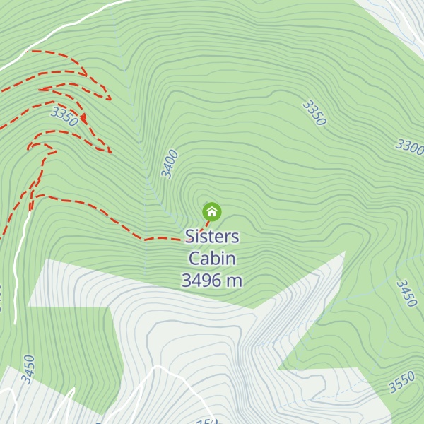 Map of Sisters Cabin