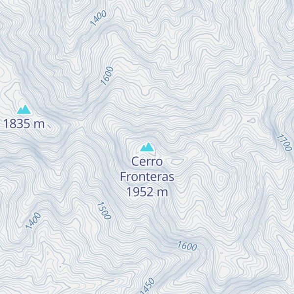 Map of Cerro Fronteras