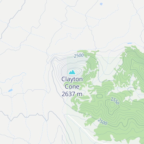 Map of Clayton Cone