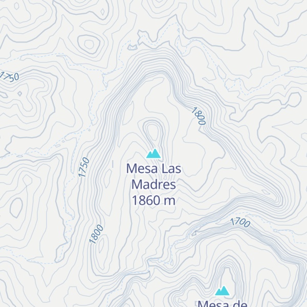 Map of Mesa Las Madres