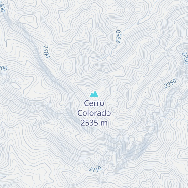 Map of Cerro Colorado