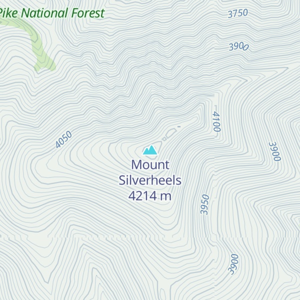 Map of Mount Silverheels