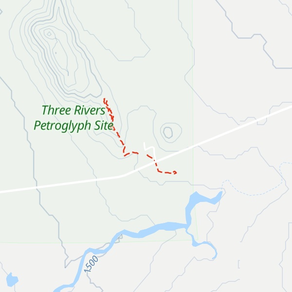 Map of Three Rivers Petroglyph Site Visitors Center