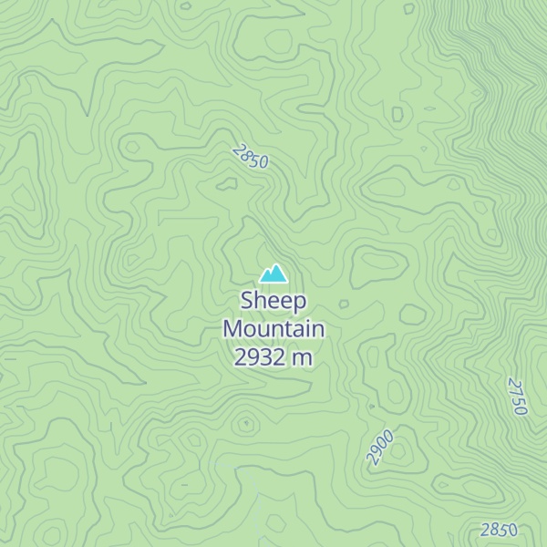 Map of Sheep Mountain
