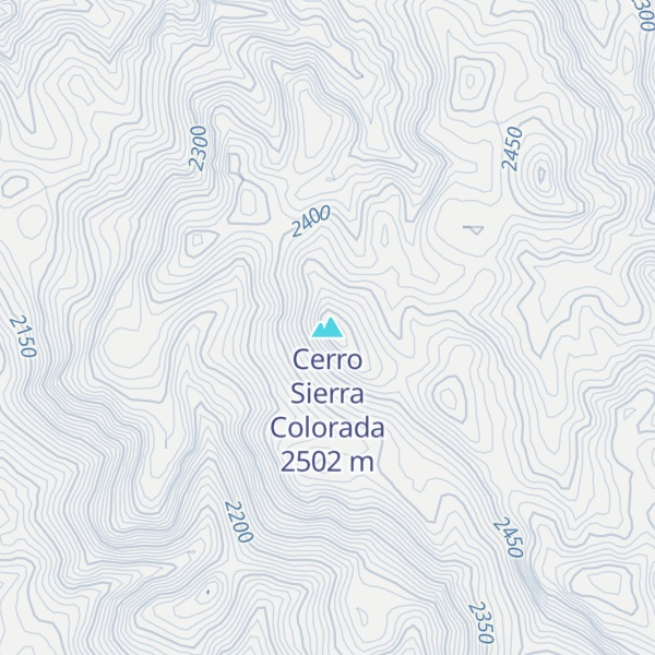 Map of Cerro Sierra Colorada