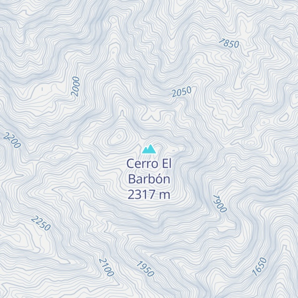 Map of Cerro El Barbón
