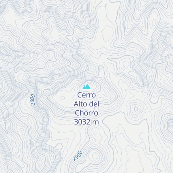 Map of Cerro Alto del Chorro